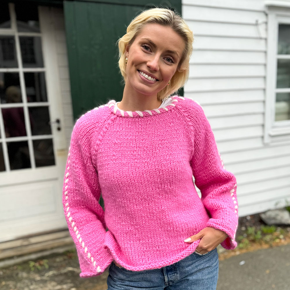Sorbonne stitch-sweater in pink