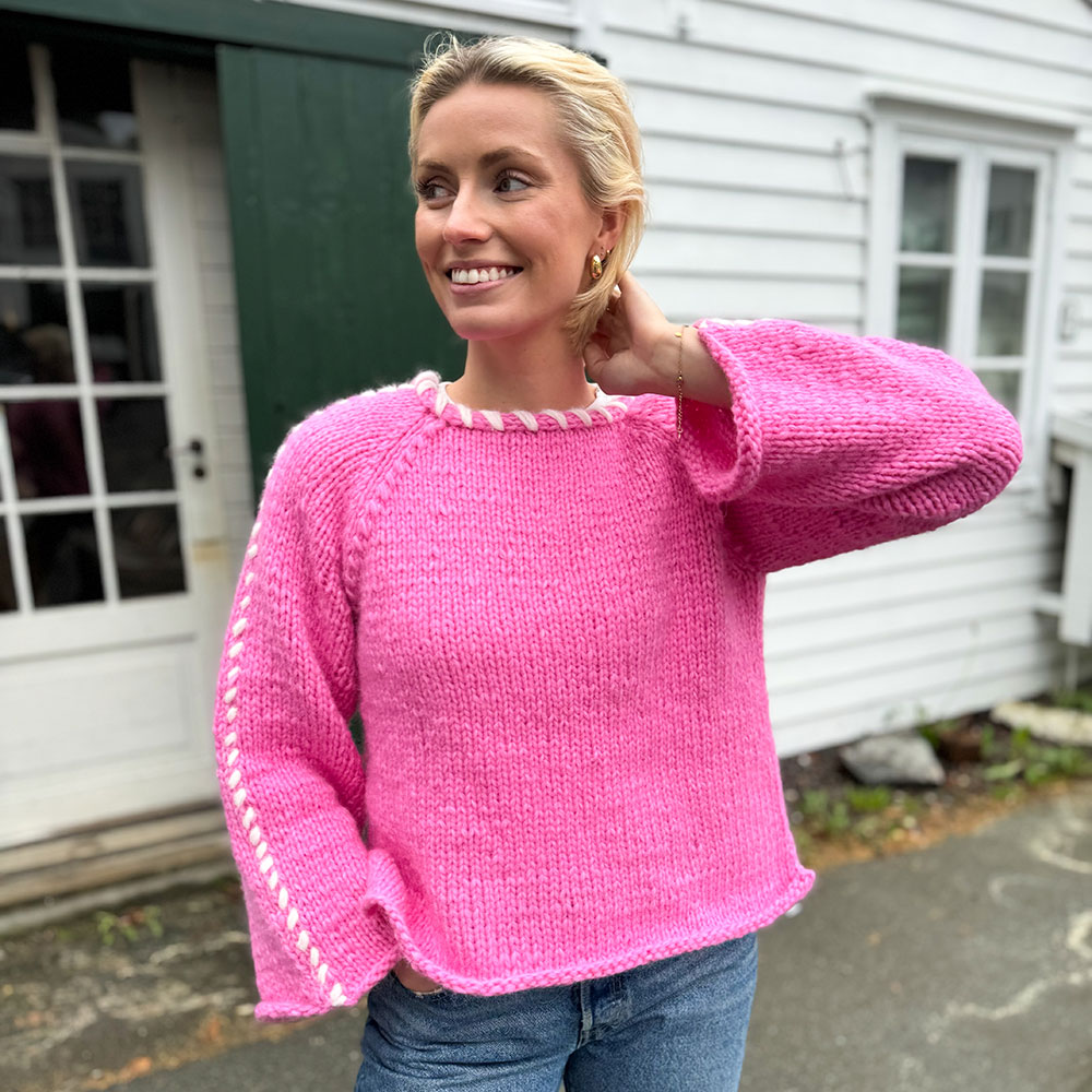 Sorbonne stitch-sweater in pink