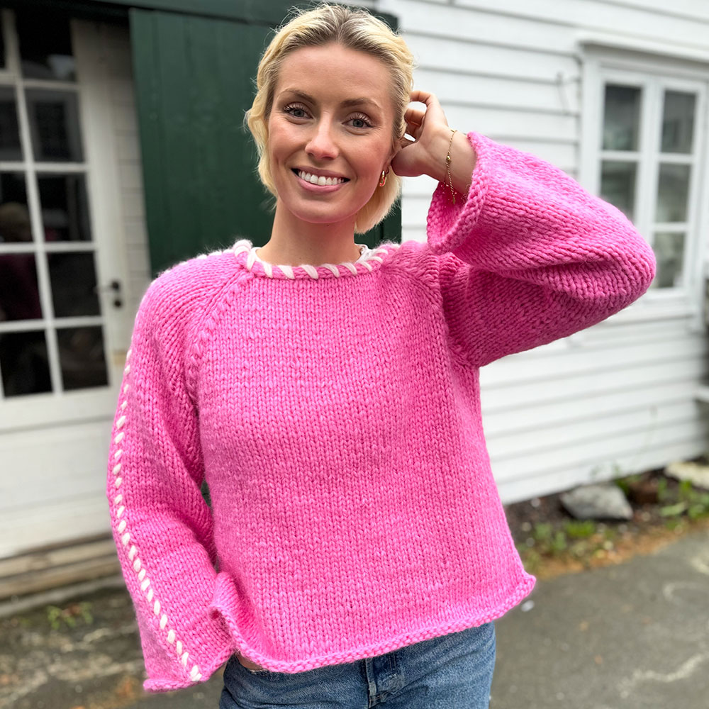 Sorbonne stitch-sweater in pink