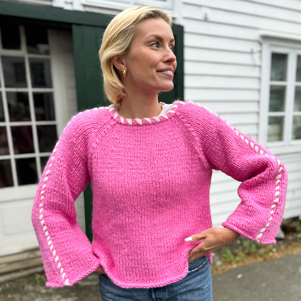 Sorbonne stitch-sweater in pink