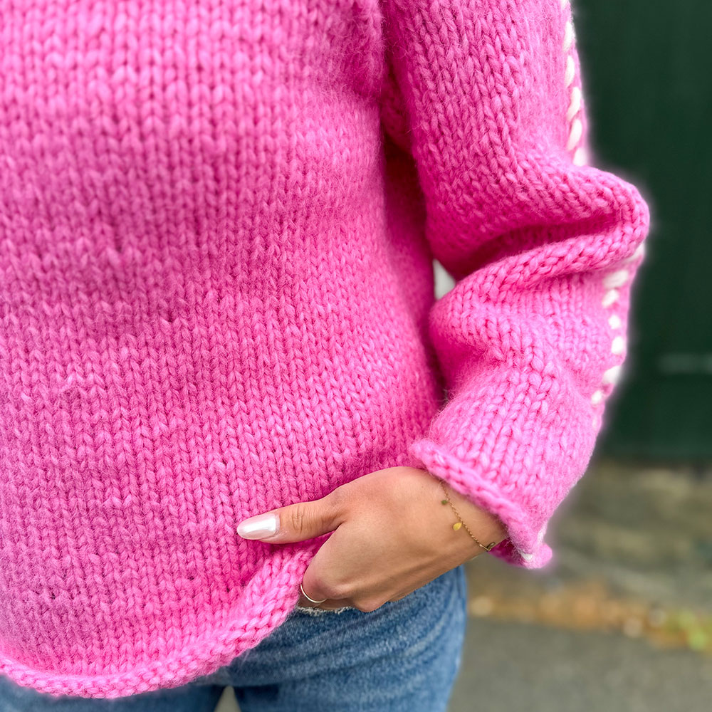 Sorbonne stitch-sweater in pink