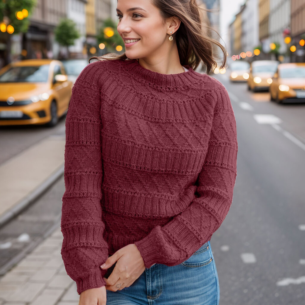 Structured joy sweater in heather